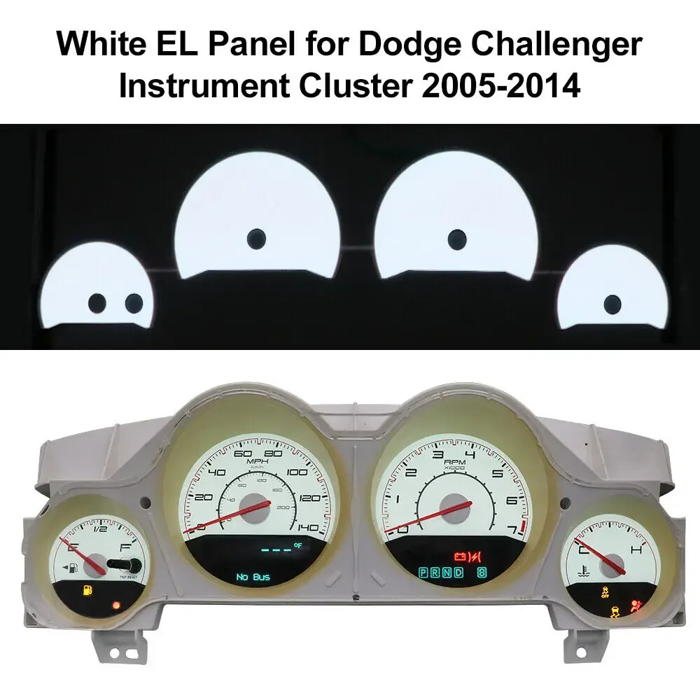 

White EL Panel for Dodge Challenger Magnum Charger Gauge Cluster
