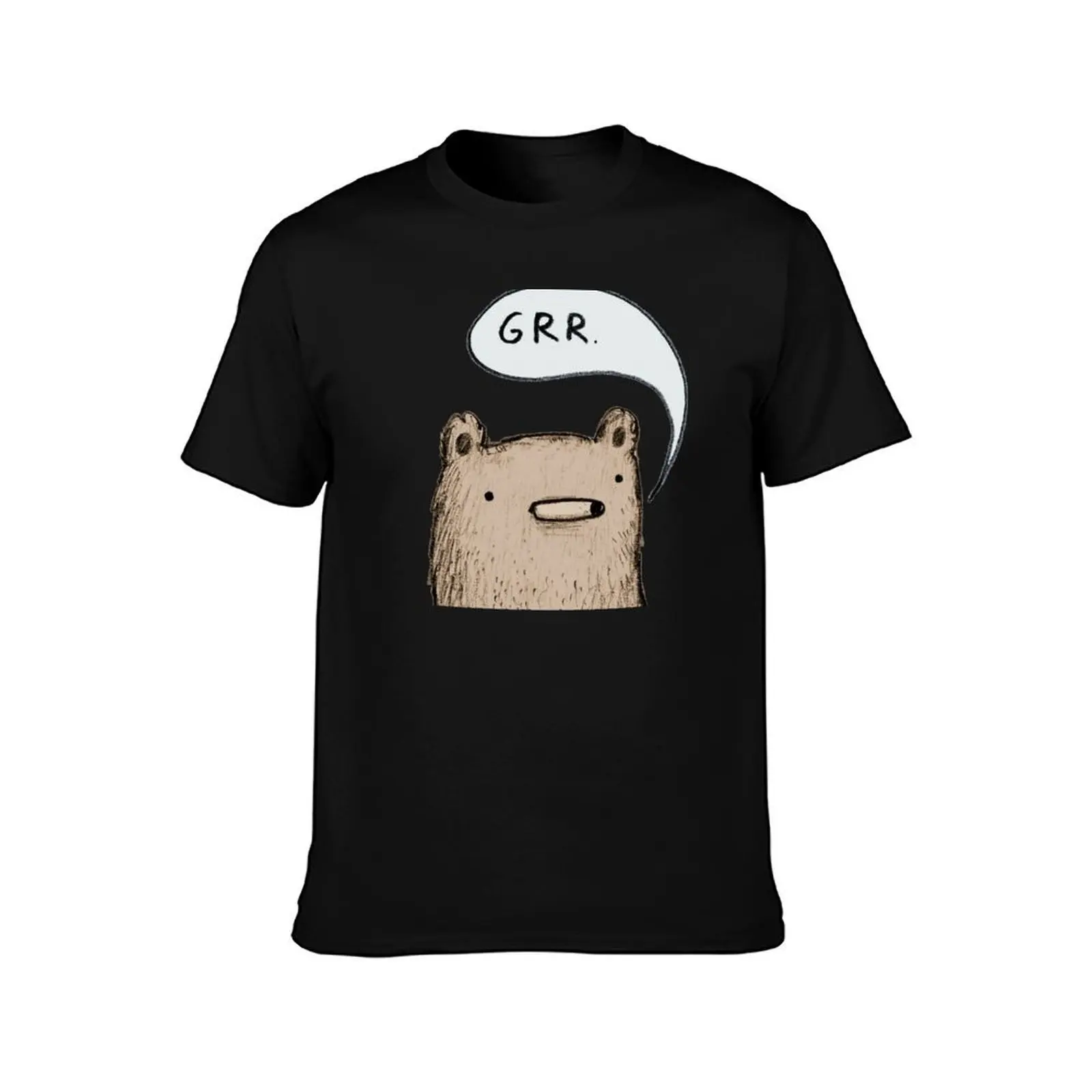 Growling Bear T-Shirt Soft Touch Basic Cotton T-Shirt
