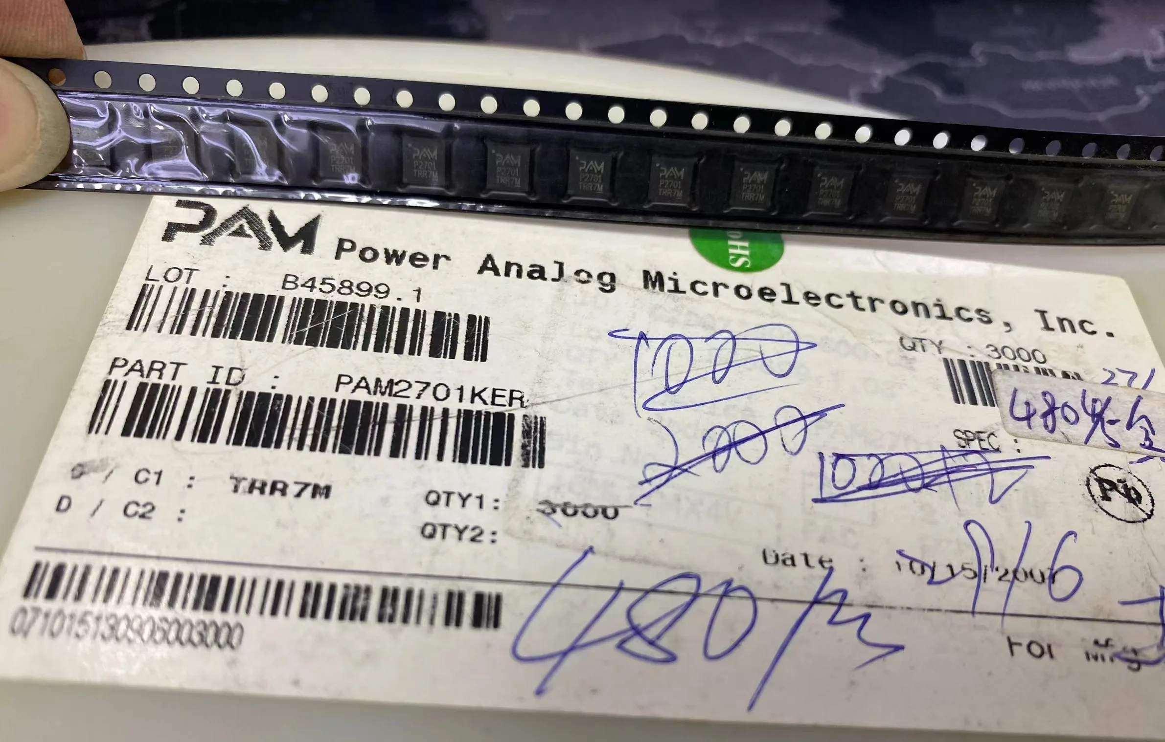PAM2701KER (1 unidad) coincidencia de BOM/compra de chip integral original