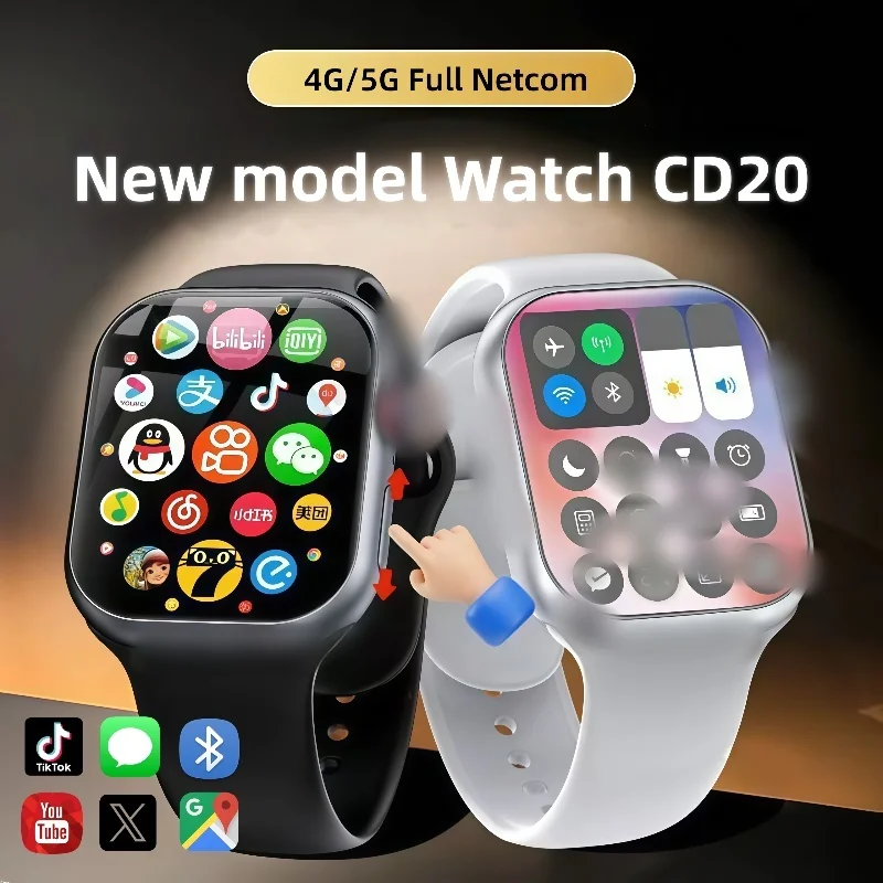 

Умные часы CD20 5G Android 10.0 Умные часы с 180 ° Поворотная камера GPS WIFI HealthSmartwatch