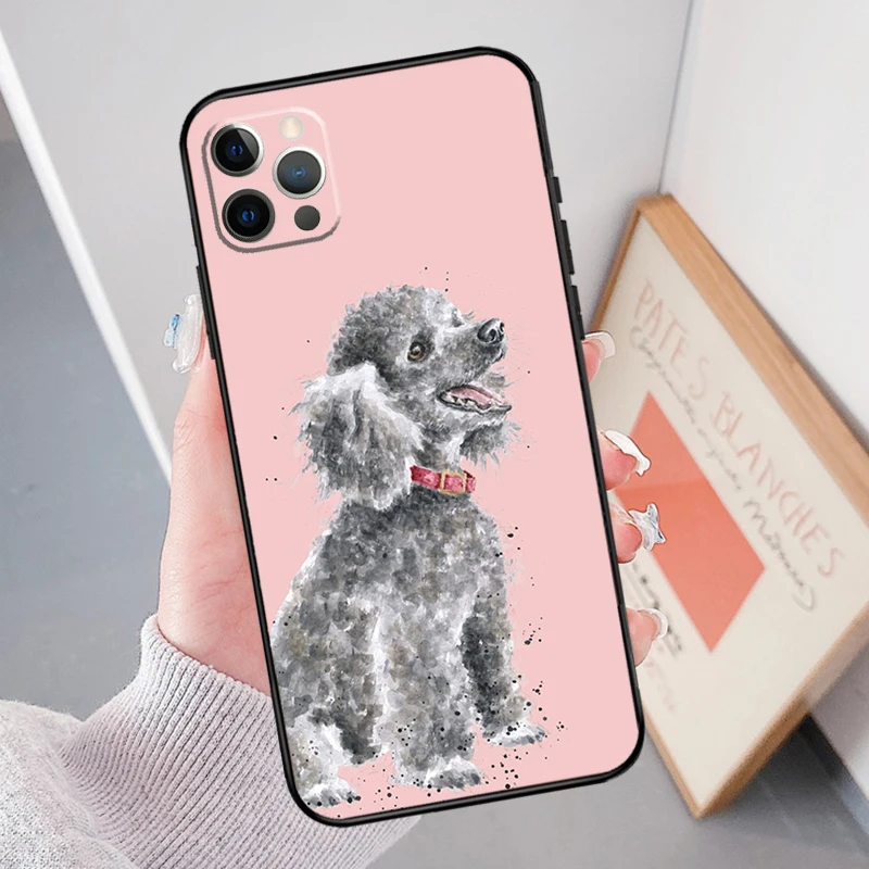 Poodle Dog Case For iPhone 15 Pro 11 14 Pro Max 12 13 Mini 7 8 Plus XS X XR SE 2022 2020 Back Cover