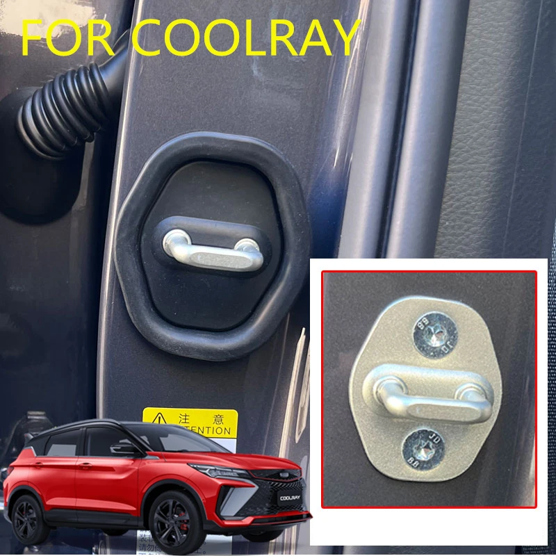 

Car Door Mute Damping Cushion Silicone Door Lock Buckle Car Door Anti-collision Protective Cover for GEELY Coolray 2018-Present