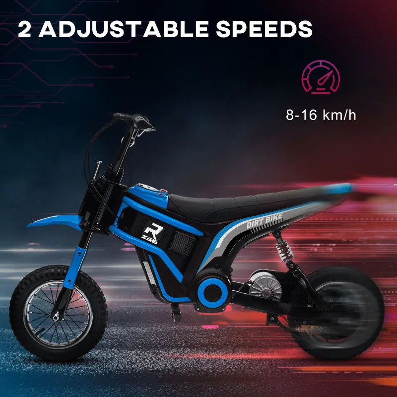 350W electric off-road vehicle twist grip throttle up to 15 mph music speaker rear suspension motocross over 13 years old