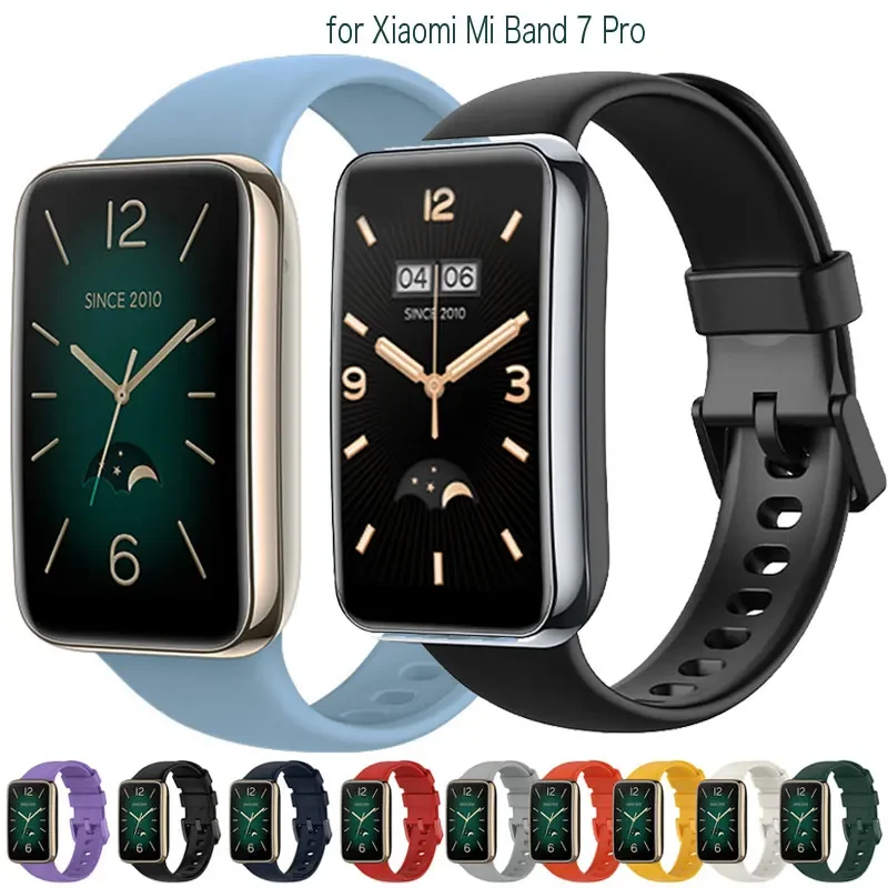 Watch Strap for Xiaomi Mi Band 7 Pro Wristband Liquid Silicone Bracelet WristStrap For MiBand 7pro Correa Smartwatch Accessories