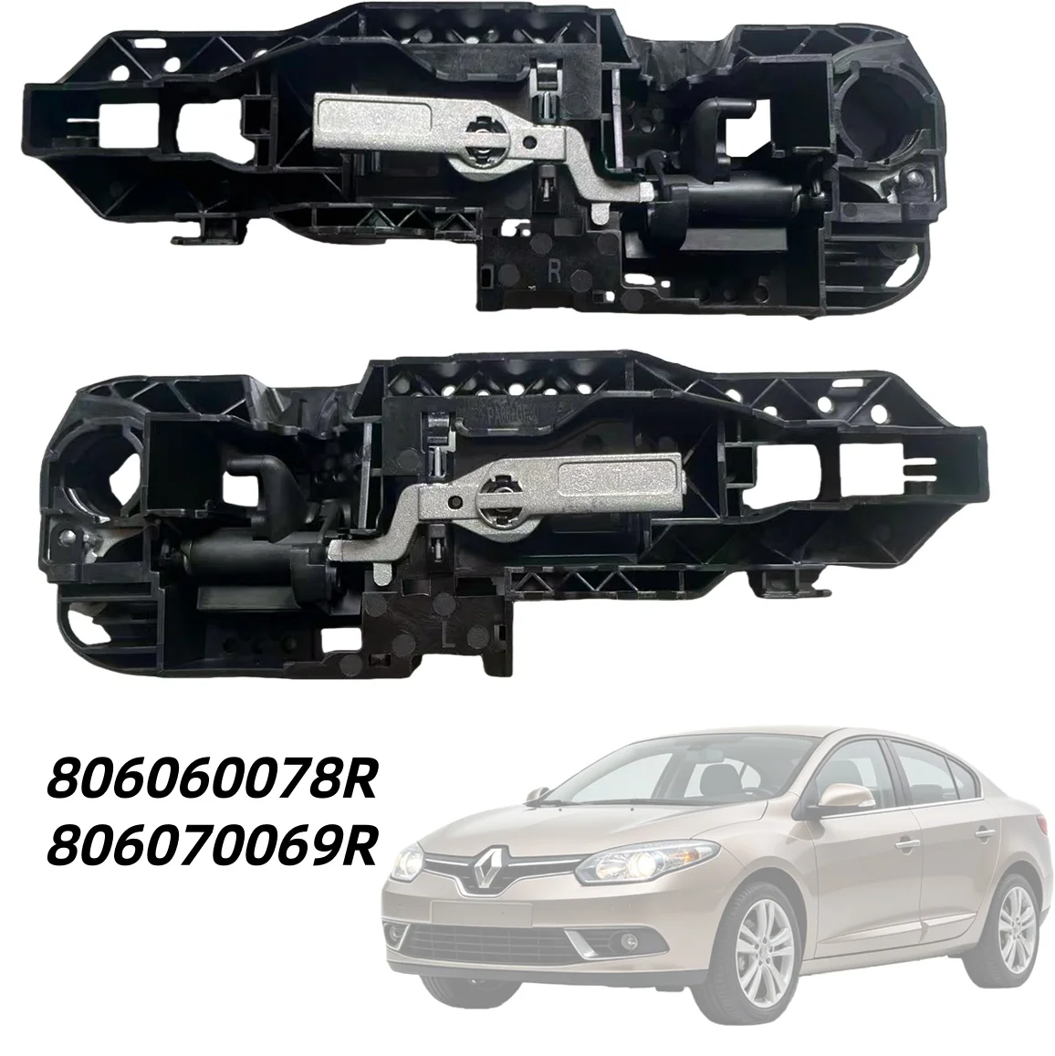 

Основание дверной ручки без датчика для Renault Latitude Fluence, кронштейн передней внутренней дверной ручки 806060078R 806070069R