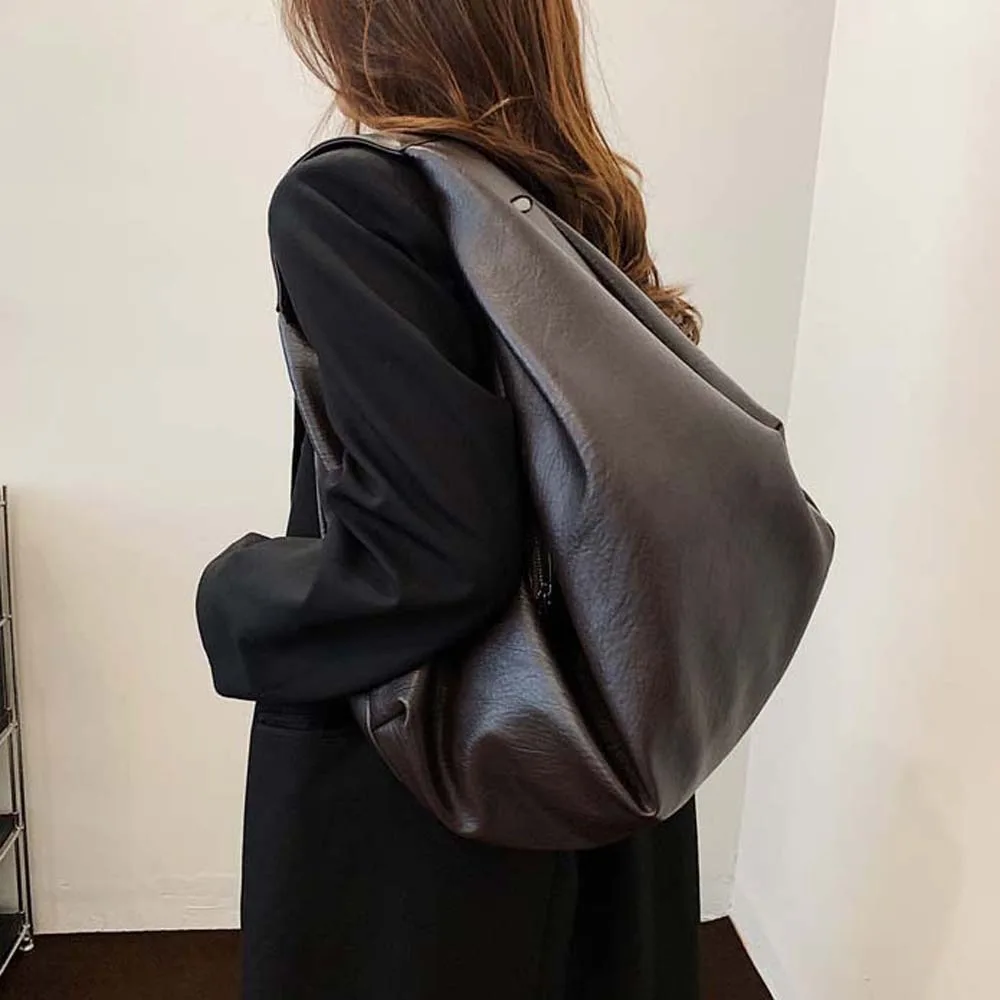 

Повседневная сумка для пельменей из искусственной кожи, универсальная сумка в японском стиле в стиле ретро, сумка из полиэстера с защитой от брызг воды, большая вместительная сумка для подмышек