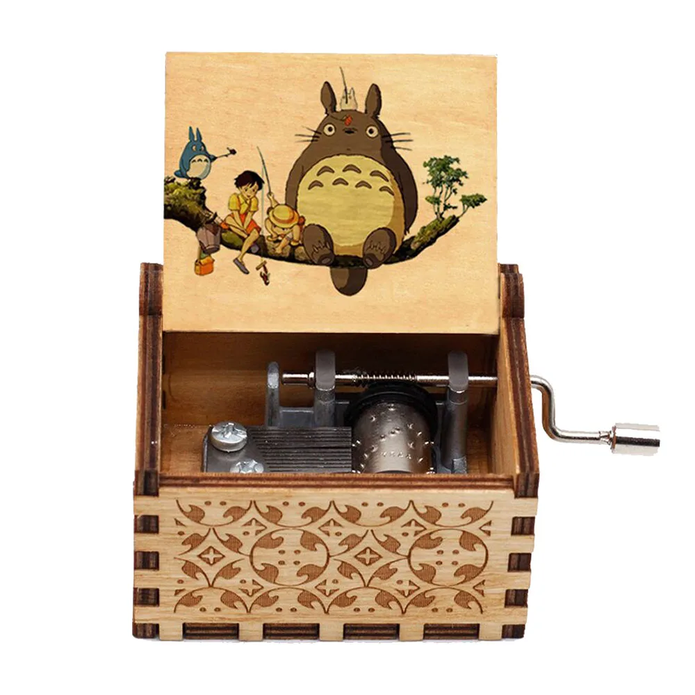 Hayao Miyazakis صندوق تشغيل الموسيقى عقارب الساعة طفولية من الخشب الصلب صندوق تشغيل الموسيقى الإبداعي هدية عيد ميلاد صندوق تشغيل الموسيقى بحار #5