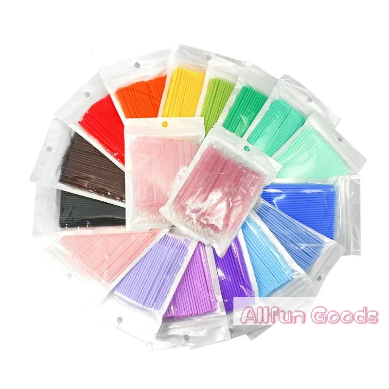 Multicolor Disposable Micro Cleaning Swabs Soft Fine Tips 50 100 Pack Options For Eyelash Extension Nail Art Small  Cleaning