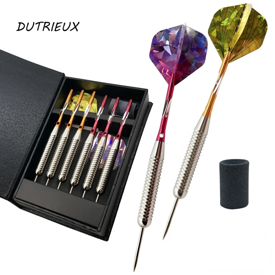 

6pcs Dart Set Professional Competition Metal Steel Tip 22g Hard Tip Needle Dart Box Set Shooting Practice Steel Tip Darts