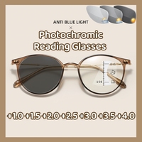 High Definition Photochromic Presbyopia Eyewear Progressive Multifocus Reading Glasses Anti-blue Light Far Sight Glasses