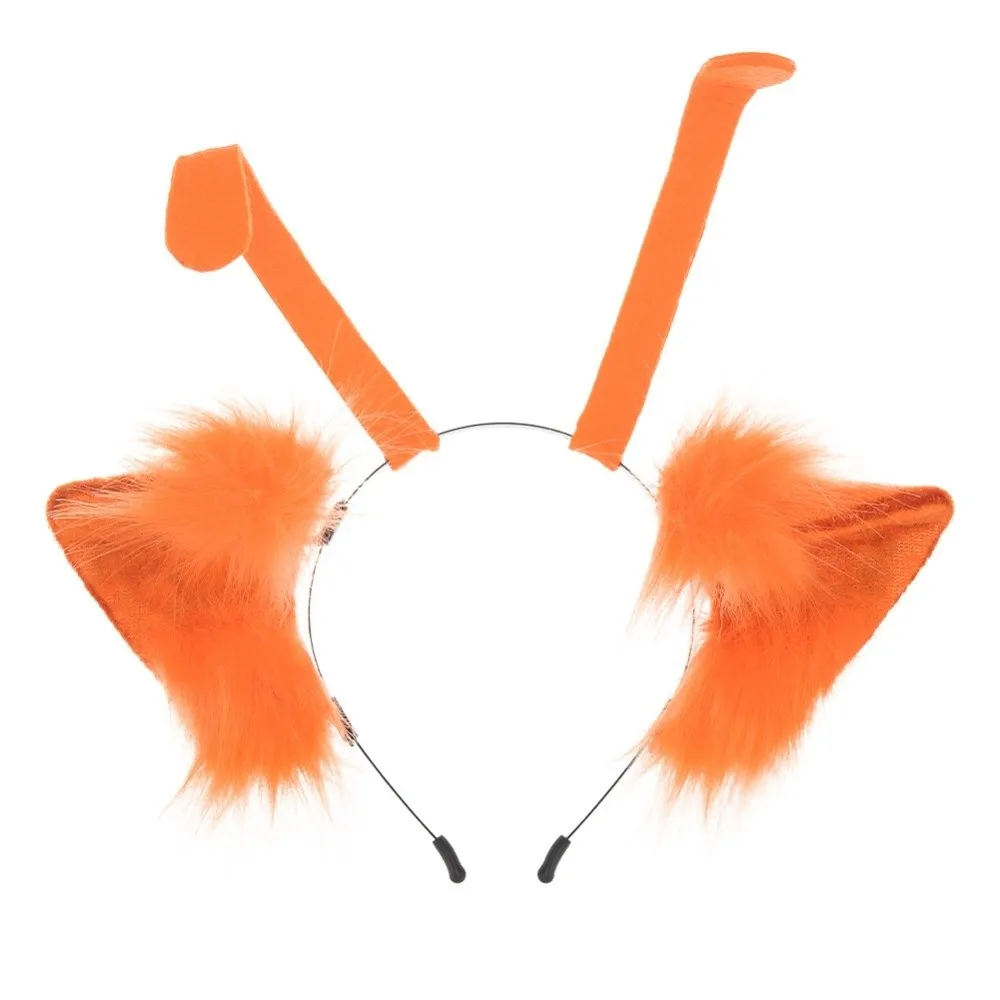 1 Pcs/set Cute Handmade Kitten Ear Hair Hoop Headdress Pointed Ear Furry Cat Ears Headband Soft Plush Halloween Headbands Anime