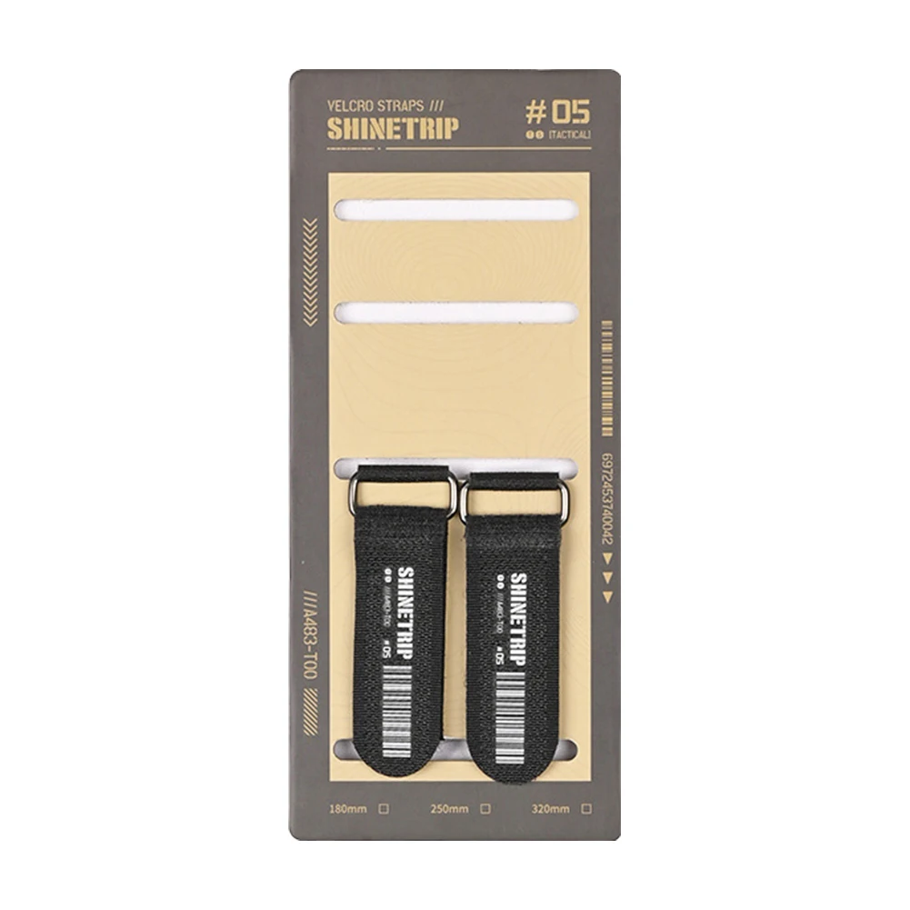 أشرطة خيمة التخييم في الهواء الطلق النايلون المشفرة مع أبازيم الأشرطة السحرية لزجة بقوة متعددة الأغراض ربط الأشرطة معدات التخييم #4