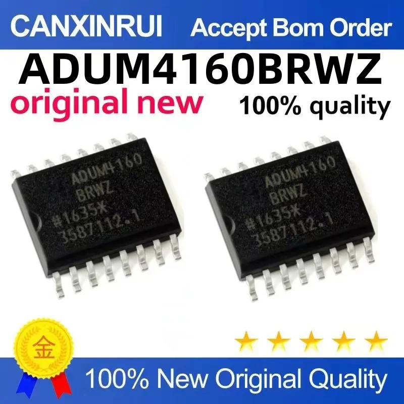 New original ADUM4160BRWZ-RL SOIC-16 full-speed/low-speed USB digital isolator chip