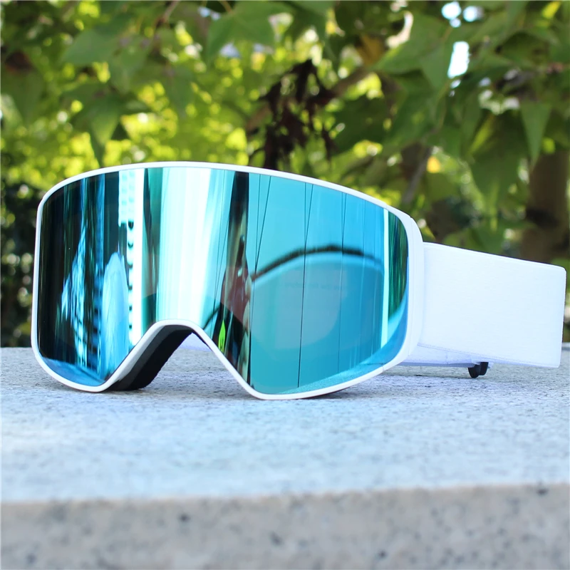 Magnetische Linse, Schneebrille, doppelschichtig, beschlagfrei, UV-Schutz zum Skifahren, Snowboarden, hochauflösende Klarheit, Unisex, Skifahren – Detail 10
