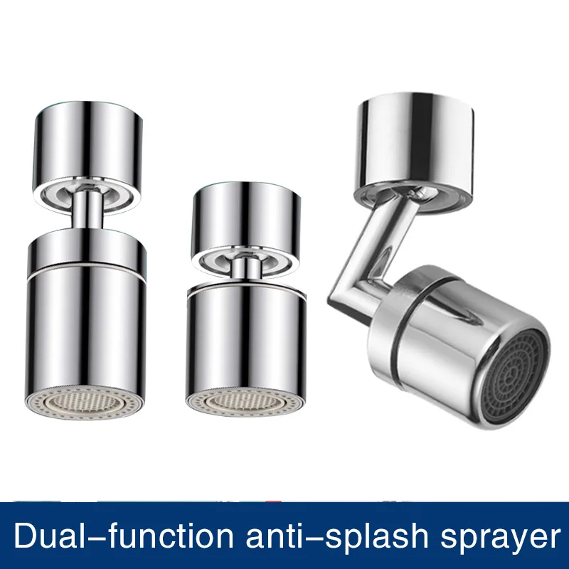 

New Dual Function Anti-splash Bubbler Kitchen Faucet Aerator 360° Rotary Tap Water Diffuser Bathroom Water Filter Nozzle Mixer