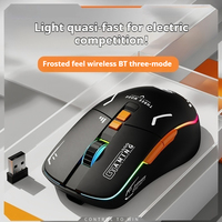 EWEADN Silent Click Gaming Mouse, Colorful eSports Style, Ergonomic and Quiet for Pro Gamers and Hardcore Game Use Black