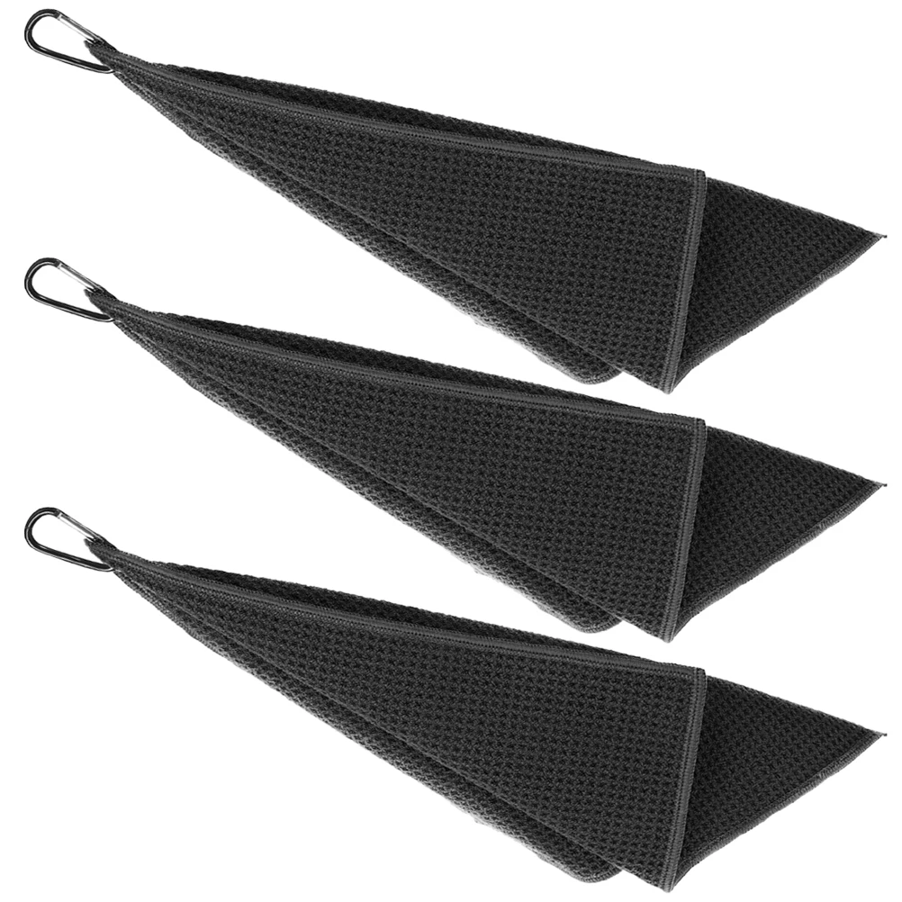 

3 Pcs Accessories Golf Towel Microfiber Golfers Portable Golfing Towels