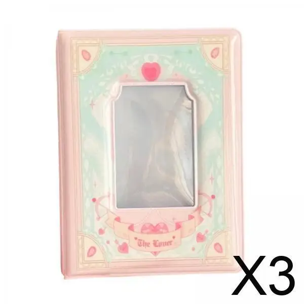 

3x 3 Inch Mini Photo Album for , Compact Binder for Collecting