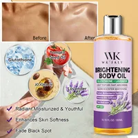 Huile pour le corps éclaircissante WK JALY, hydratation intense, hydratation, peau lisse, réduction des taches, mélanine, pour peaux foncées, noires, caramel 4