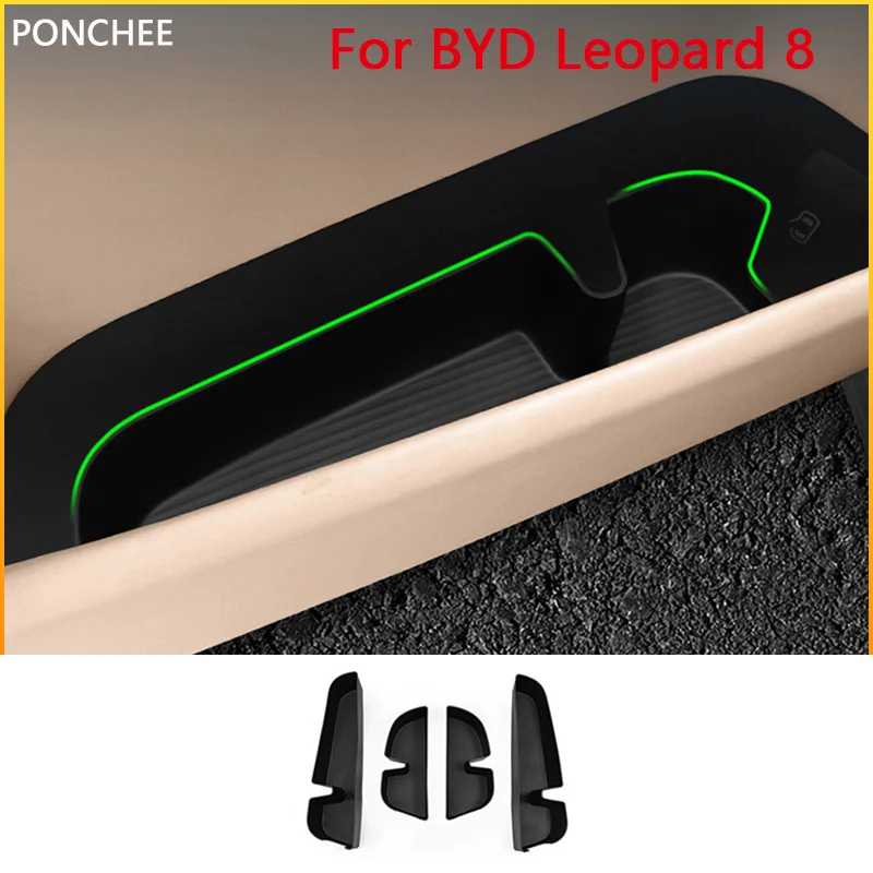 

TPE Pad Door Slot Storage Box Pad for BYD Leopard 8 2024 2025 Shockproof Storage Bag Automobile Modification Supplies