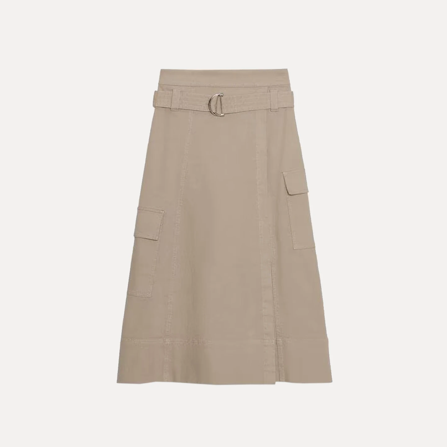تنورة ميدي نسائية غير رسمية عصرية مع حزام لخريف 2025 وصلت حديثًا ملابس عمل متعددة الاستخدامات تنورة عالية الخصر على شكل حرف a #5