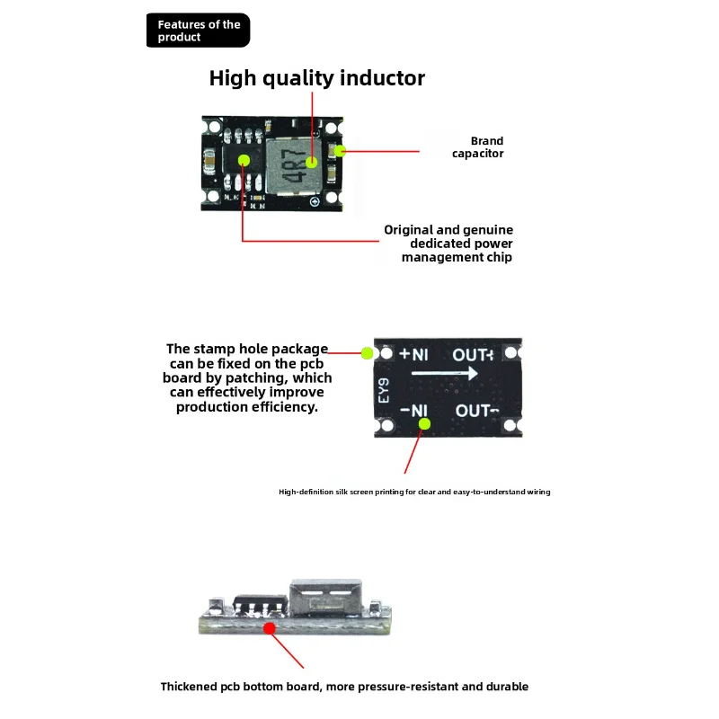 3A Step-down Module DC Power Supply 30V-24V-9V-12V To 5V 3.3V Fixed Output DC-DC Step-down Board