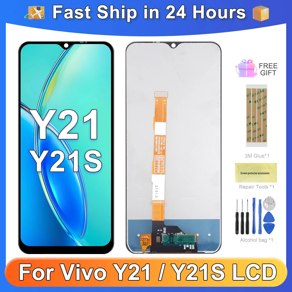 For VIVO Y21 V2111 For vivo Y21S V2110 6.51''LCD Display Touch Screen Digitizer Assembly Replacement