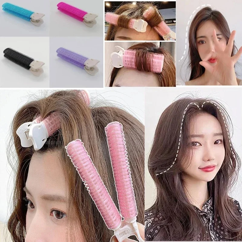 1-5Pcs Hair Root Clip Curly Air Bangs Curling Tube Artifact Ladies Head Fluffy Hair Clips Soft Hair Curler No Heat Styling Tools