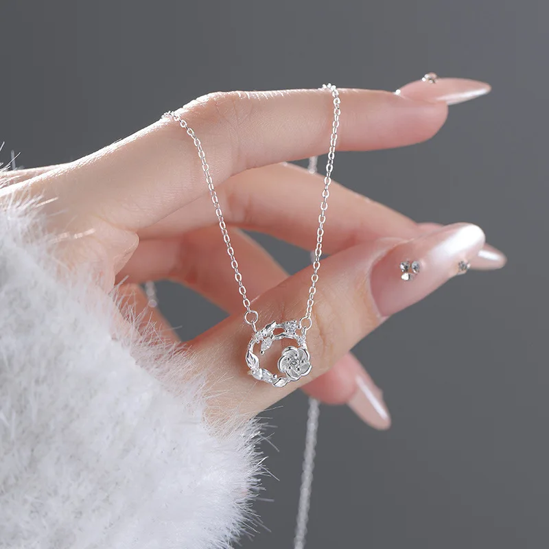 

Kitykiss Original S999 Sterling Silver Flower Whisper Set, Light Luxury, Elegant & Sweet Niche Jewelry