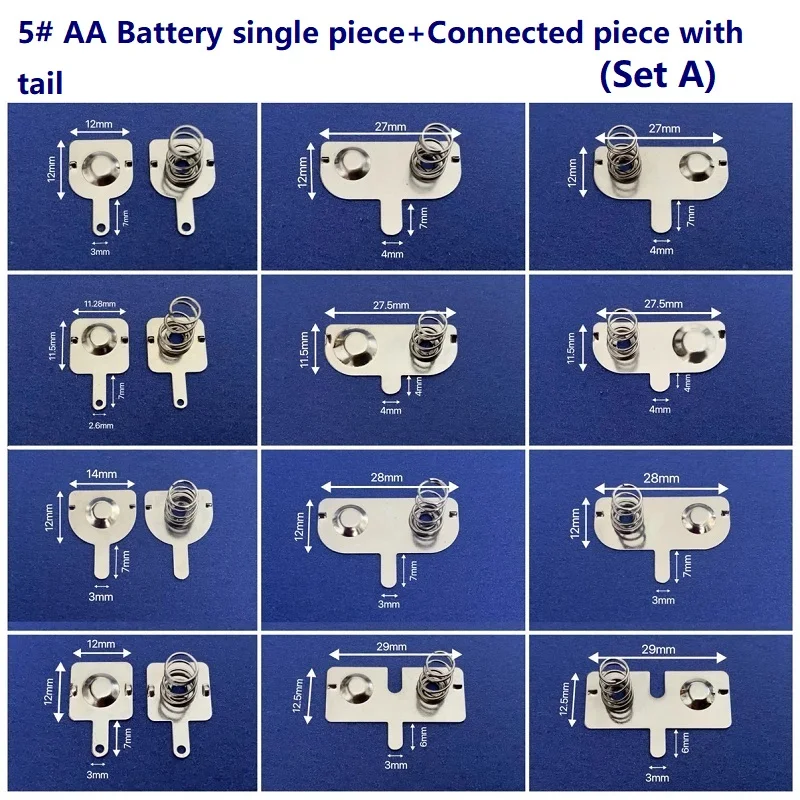 Battery spring gasket Suitable for toys with batteries 5 and 7, remote control battery box Customized size