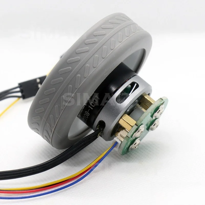 2208 Brushless Motor with Tire Magnetic Encoder, Wheel Hub Motor Anti-skid Trolley Wheel Foot Robot Technology Production
