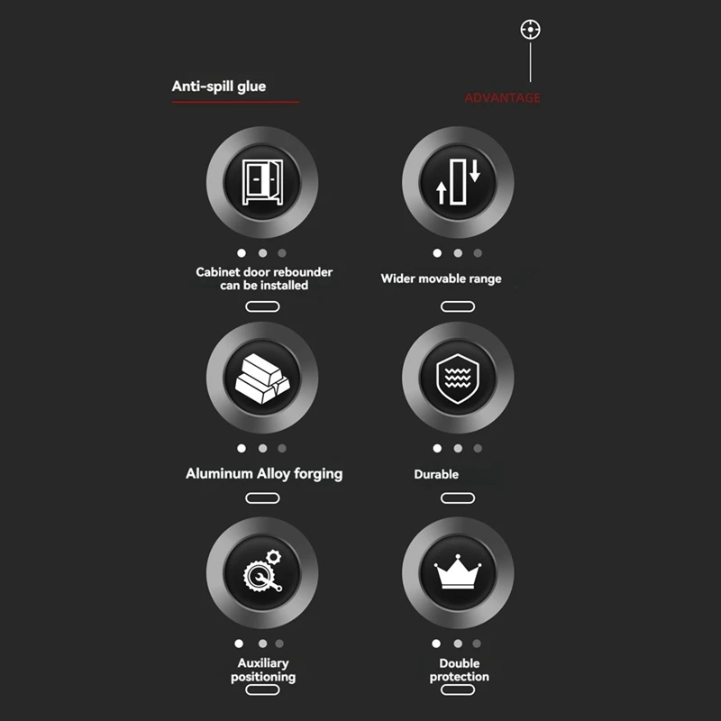 HOT! Updated Cabinet Door Installation Rebounders Positioner,Cabinet Hardware Jig,Adjustable Door Hinge Jig For Cabinet Door