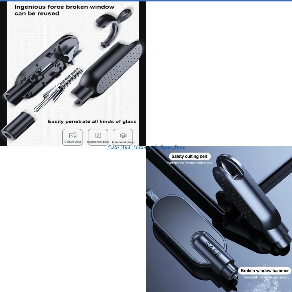 

P9FD Reliable Car Window Breaker Safety Hammer Quick Effective Emergency Escape Tool