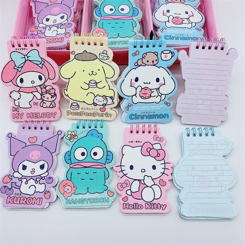 

12pcs/lot Sanrio Kuromi Melody Cinnamoroll Coil Notebook Cute Portable Note Book Diary Planner Stationery Gift School Supplies