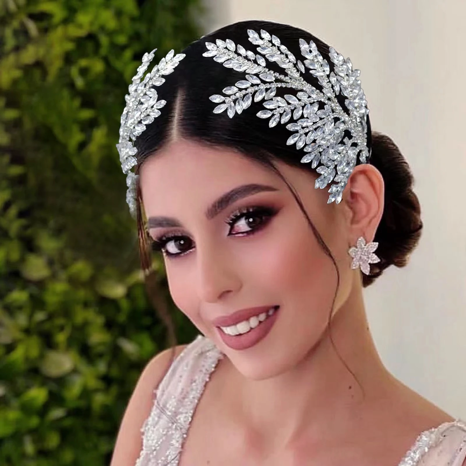 

DZ110 Elegant Rhinestone Bridal Headbands Queen Tiaras Princess Hair Accessories for Women Hairband Crystal Jewelry Sets