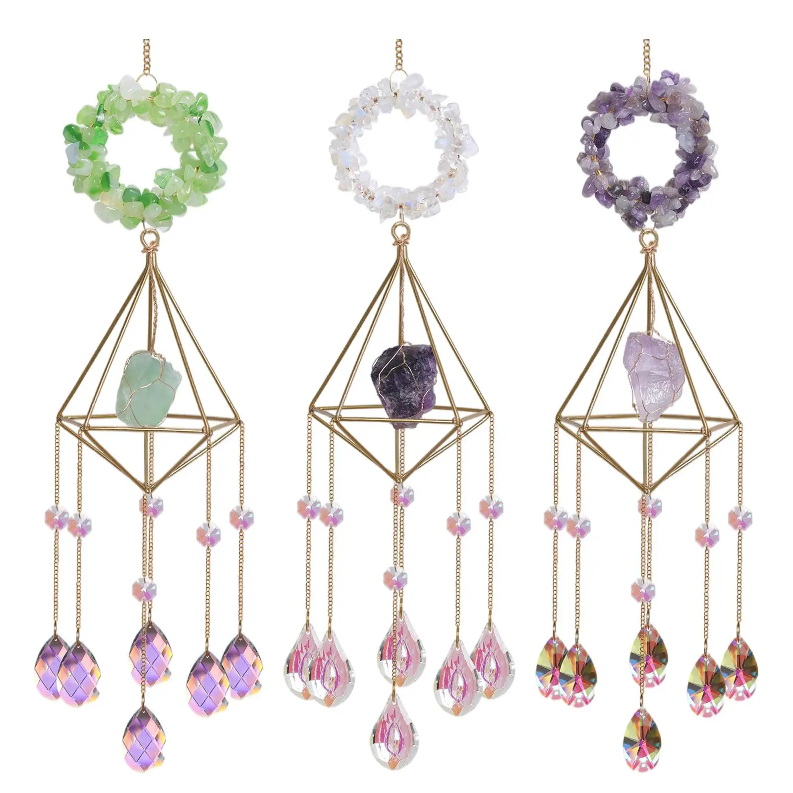 

Crystals Hanging , Chain Pendant Ornament Hanging Outdoor Indoor Garden Window Wedding