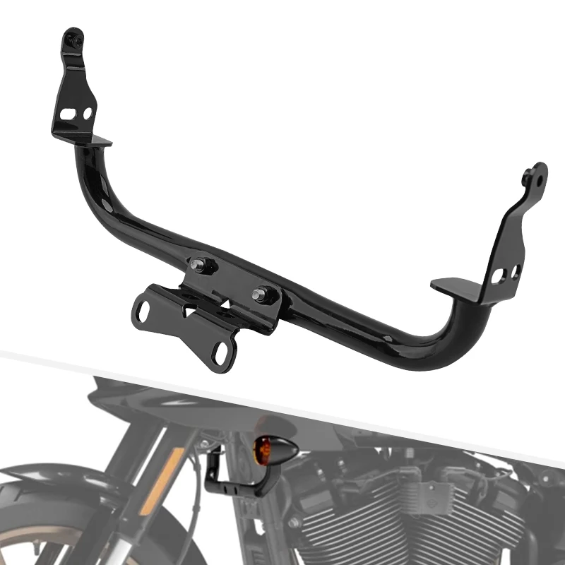 

Motorcycle Gloss Black Front Fairing Support Bracket Chopped For Harley Low Rider ST FXLRST 2022-2025 El Diablo FXRST 2022