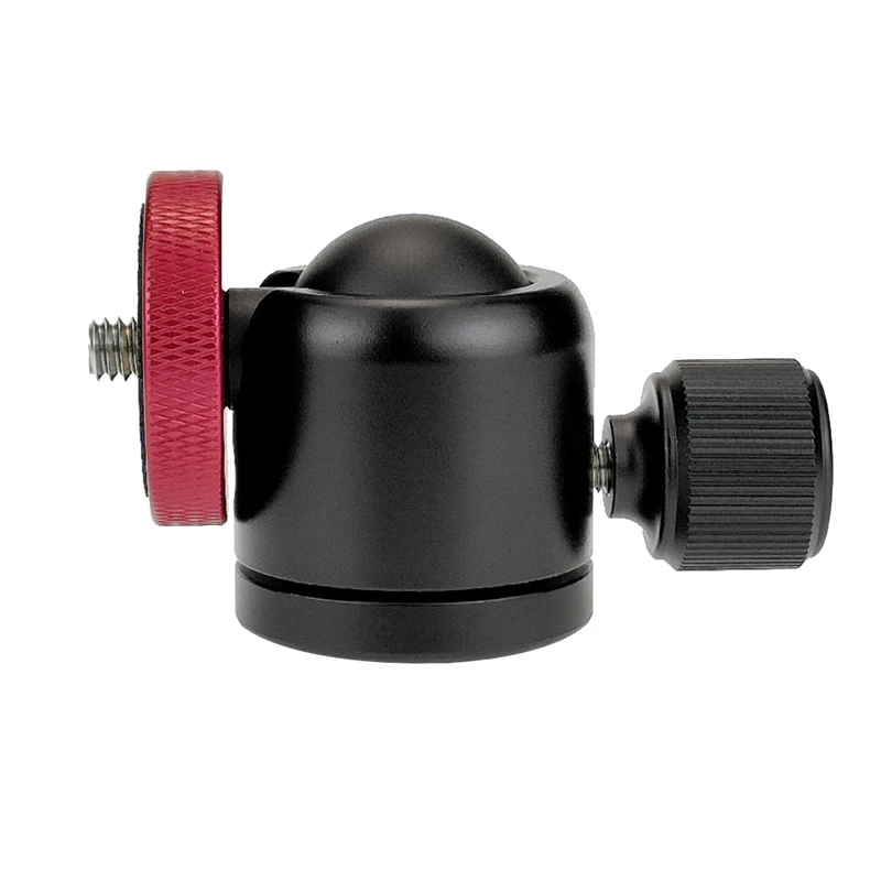 ELEC-Universal 360 °   رأس كروي علوي 1/4 بوصة منفذ سفلي 3/8 بوصة منفذ تصوير كروي صغير لكاميرا DSLR ترايبود