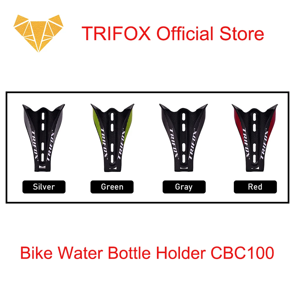 TRIFOX Official Store 28g ± 2g Thick Version Red Silver Green Gray Bike Water Carbon Fiber T800 Bottle Holder CBC100