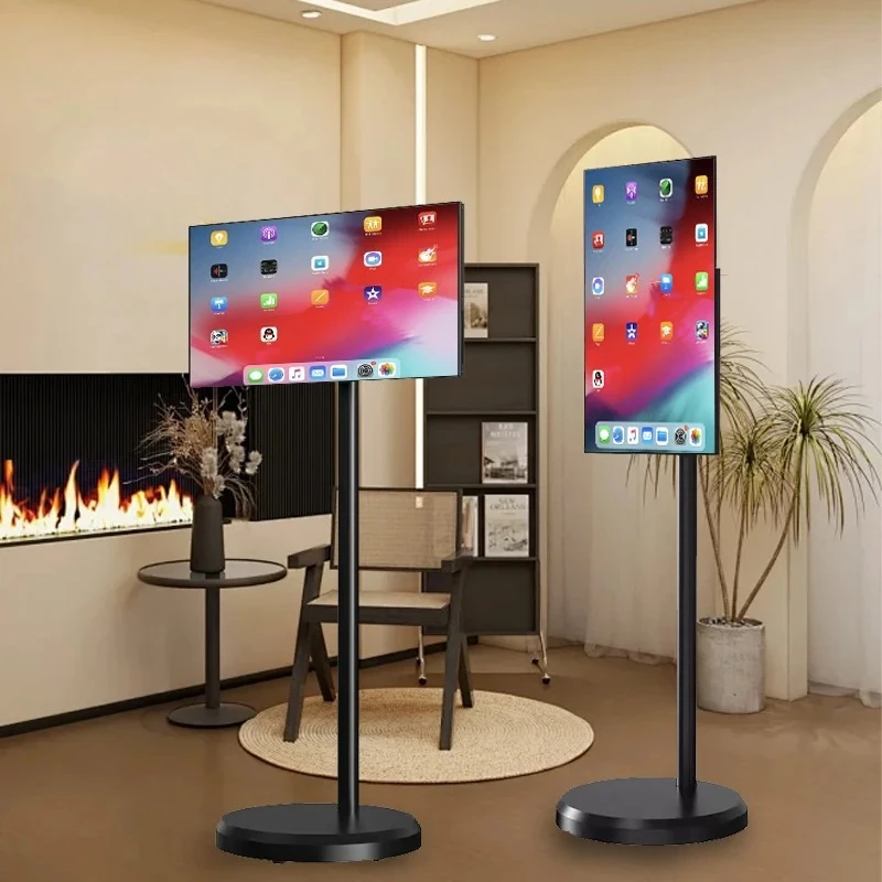 تلفزيون Stand Tv Follow by Me تلفزيون ذكي محمول 27/32 بوصة Incell Lcd شاشة تعمل باللمس أندرويد 11 شاشة تلفزيون محمولة داخلية تعمل باللمس