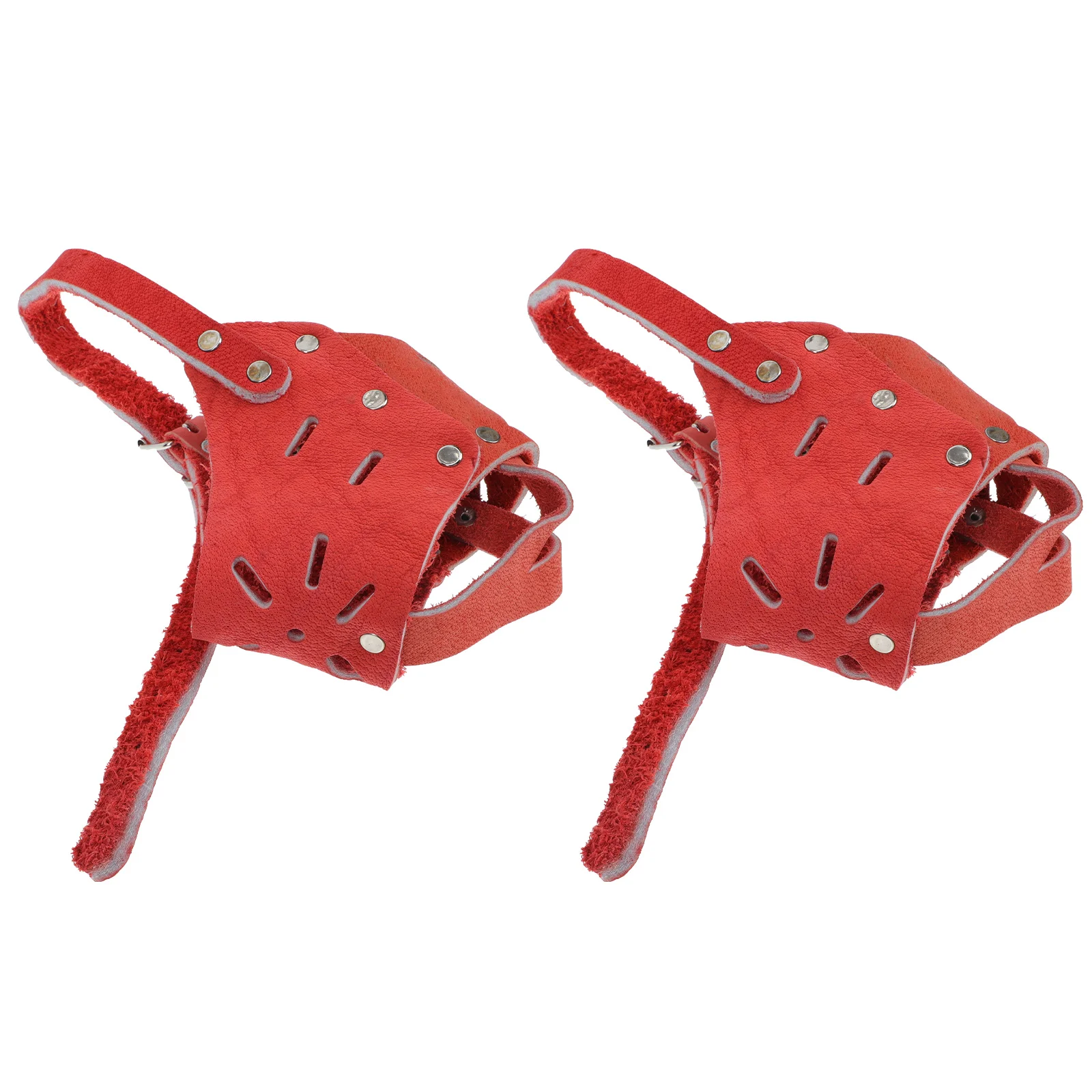 

2Pcs Anti bite Dog Muzzle Practical Mouth Cover Prevent Barking Chewing L Size Adjustable Pet Supplies Dog Collar