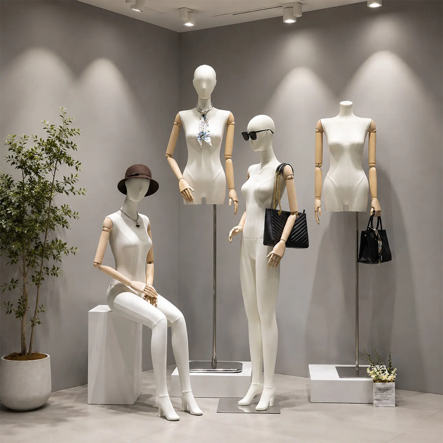 Flat shoulder model wholesale clothing store props women's right shoulder model shelf dummy table display