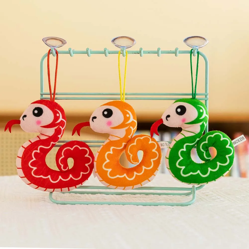 Suction Cup Hanging Rope Snake Plush Doll Pendant Creative Plush Toys Collection Snake Plush Keychain 10cm 2025 Chinese New Year