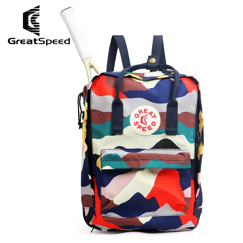 New GREATSPEED Camouflage Tennis Training Bag Badminton Sports Storage Backpack Layered Independent Space