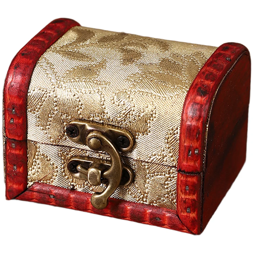 Compact Pine Wood Jewelry Box with Artistic Floral Design Handcrafted for Elegant Storage and Desktop Placement