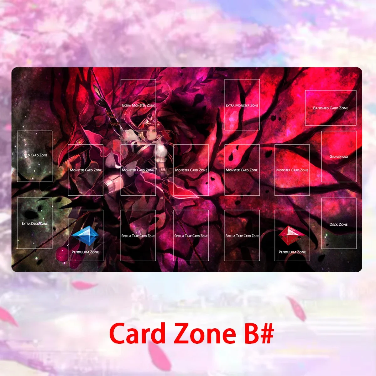 YuGiOh Playmat Akiza Izinski Black Rose Dragon TCG CCG Board Game Trading Card Game Mat Anime Mouse Pad Rubber Desk Mat Zone Bag