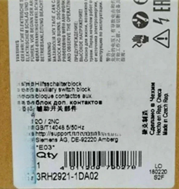 

Brand New Original 3RH2921-1DA02 3RH2921-1DA11 3RH2921-1DA20 Warranty One-year Fast delivery