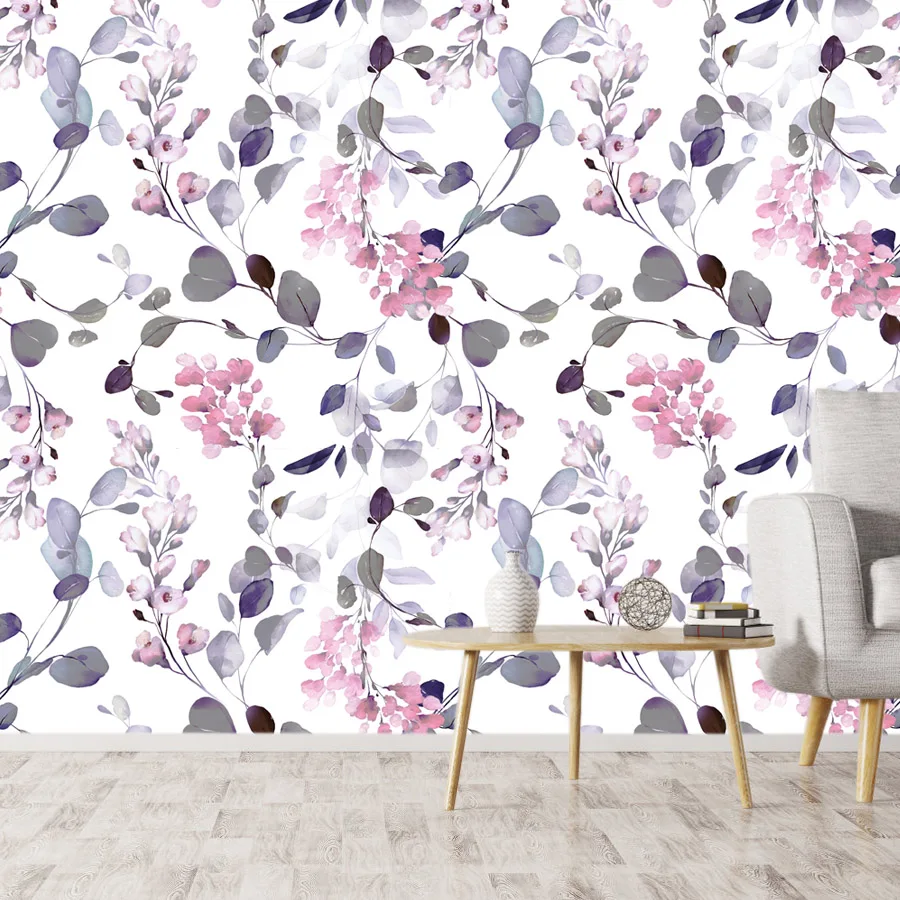 Personalizado casca e vara papel de parede decoração para casa para sala estar decoração flor móveis renovação fundo mural