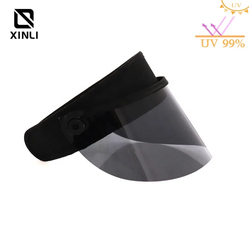 Shorty Men Black Color Golf Caps Fashion Outdoor Travel Plastic PVC Sunshade Hat UV Protection Versatile Sport Sun Visor Cap