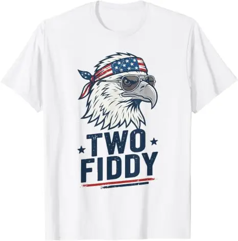 Two Fiddy America T-Shirt zum 250. Geburtstag, Y2k, 4. Juli, Two Fiddy George Washington Grafik-Outfit, USA-Flagge, patriotisches Adler-T-Shirt – Detail 17